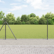 vidaXL Hexagonstängsel Grå 0,8x100 m Stål