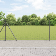 vidaXL Hexagonstängsel Grå 1x100 m Stål