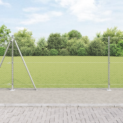 vidaXL Stängselset Set om 2 Galvaniserat stål 25 x 1,2 m Hållbart