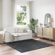 vidaXL Hög pilematta med latexbakgrund mörkgrå 200x200 cm