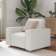 vidaXL Fåtölj Vit 59 cm i Konstläder
