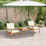 vidaXL Trädgårdsoffset 3 pcs Brun 45 x 45 x 38cm Massivt akaciaträ