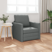 vidaXL Golvsängsoffa 2-i-1 Mörkgrå 74x77x81 cm Tyg