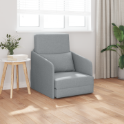 vidaXL Golvsoffasäng 2-i-1 Ljusgrå 65x80x83 cm Stoff
