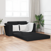 vidaXL Golv Soffa Bed 2-i-1 Svart 148x71x83 cm Tyg