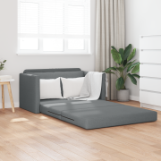 vidaXL Golvsoffa-säng 2-i-1 Mörkgrå 124x71x78 cm Tyg