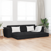 vidaXL Golvsängsoffa 2-i-1 Svart 245x150x60.5 cm Tyg