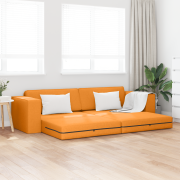 vidaXL Golvsängsoffa 2-i-1 Mörkgul 245x150x60.5 cm Tyg