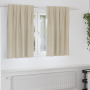 vidaXL Blackout Gardiner med Top Tape 2 stycken Grädde Sammet