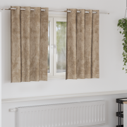 vidaXL Sammet Gardiner Champagne Polyester 140 x 140 cm