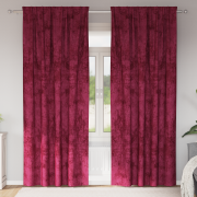 vidaXL Sammetsgardiner 2 st med ringar Vinröd 225x140 cm