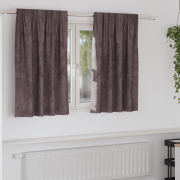 vidaXL Sammetgardiner 2 st med öljett Brun 140x140 cm