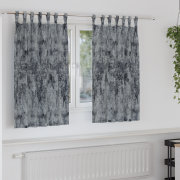 vidaXL Sammet Gardiner 2 st med Öglor Silvergrå 140x140 cm
