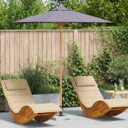 vidaXL Mörkgrå trädgårdsparasol 217x230 cm Bambu