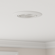 vidaXL Inbyggda Spotlights 6 st Rund GU10 Vit Ø90 mm Stål