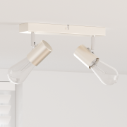 vidaXL Takspotlight 2 Vägs Justerbar Borstad Nickel E27
