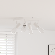 vidaXL Takspotlight 4 Vägs Justerbar Vit E27
