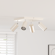 vidaXL takspotlight 4-vägs justerbar borstad nickel GU10