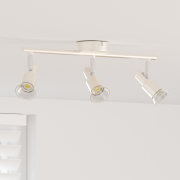 vidaXL Takspotlight 3-vägs justerbar borstad nickel GU10