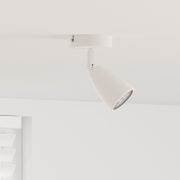 vidaXL takspotlight 1-väg justerbar vit GU10
