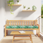 vidaXL Pallkuddar för bänk 2 st Bladmönster 180x40x8 cm Oxford-tyg