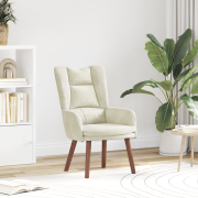vidaXL Avkopplande Stol Crema Sammet