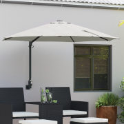 vidaXL Cantilever parasoll Sand Polyester, Aluminium Stor Hopfällbar