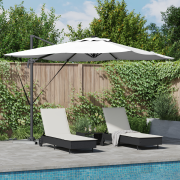 vidaXL Roma Cantilever Parasol med Solenergi LED - Sand - 286 x 285 x ...