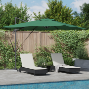 vidaXL Cantilever Roma Parasol med LED - Grön, 286 x 285 x 270 cm Alum...