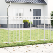 vidaXL Trädgårdsgaller Vitt 1,7x1 m Stål