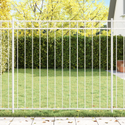 vidaXL Stängselpanel Vit 1,7x1,2 m Stål