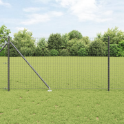vidaXL Stängselstolpar med spik 13 st Ø32 mm 140 cm Galvaniserat stål