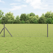vidaXL Eurostaket Grå 0.8x25 m Stål
