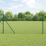 vidaXL Kättingstängsel Grön 1.4x10 m Stål