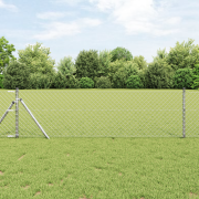 vidaXL Kedjestängsel 0.4x10 m Galvaniserat Stål