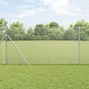 vidaXL Svetsat Trådstängsel 1.4x50 m Galvaniserat Stål