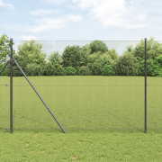 vidaXL Svetsad Trådgård Grå 1.5x10 m Stål