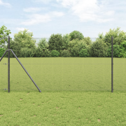 vidaXL Svetsat Stängsel Grå 1,4x50 m Stå