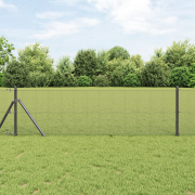 vidaXL Svetsat Stängsel Grå 0.4x100 m Stål