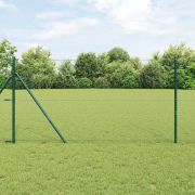 vidaXL Hexagonstaket Grön 1.4x25 m Stål