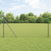vidaXL Hexagonstängsel Grå 1x10 m Stål