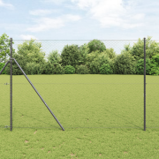 vidaXL Hexagon stängsel Grå 1.6x10 m Stål