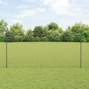 vidaXL Stängselposter 22 st U-kanal Grå 160 cm Stål
