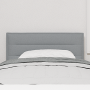 vidaXL Sänggavel Linje Design Ljusgrå 80 cm Tyg