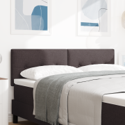 vidaXL Sänggavel Knapptuftad Mörk Brun 140 cm Tyg