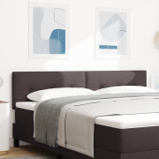 vidaXL Sänggavel Knappad Mörkbrun 180 cm Tyg