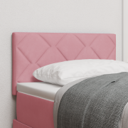 vidaXL Sänggavel med diamantblockdesign Rosa 80 cm Sammet