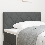vidaXL Sänggavel Diamantblock Design Mörkgrå 100 cm Tyg