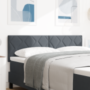 vidaXL Sänggavel Diamantblockdesign Mörkgrå 140 cm