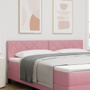 vidaXL Sänggavel Diamond Blocks Design Rosa 180 cm Sammet